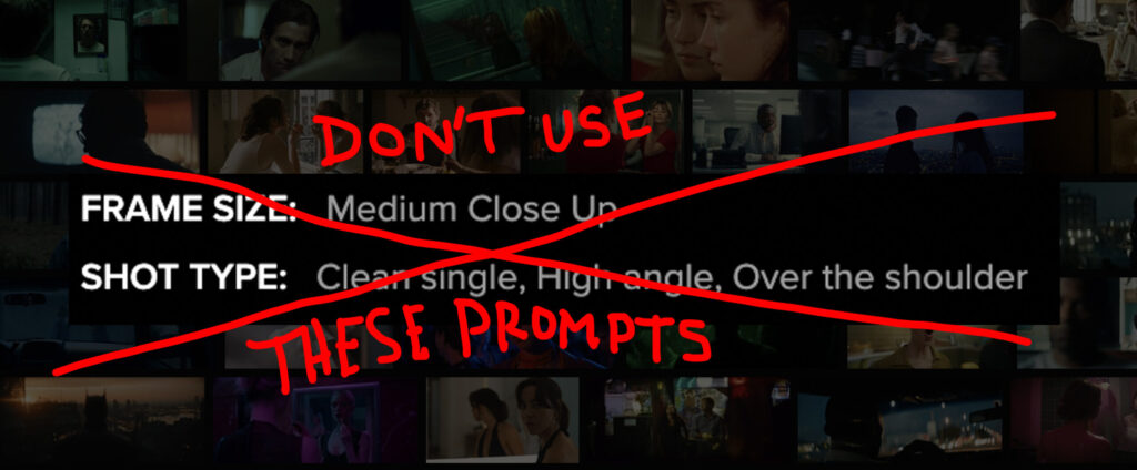 why film terms don't work in gen ai prompting